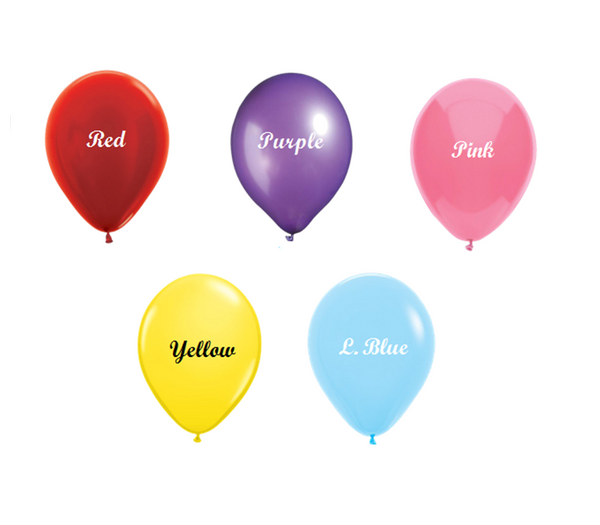 Plain Coloured Balloons