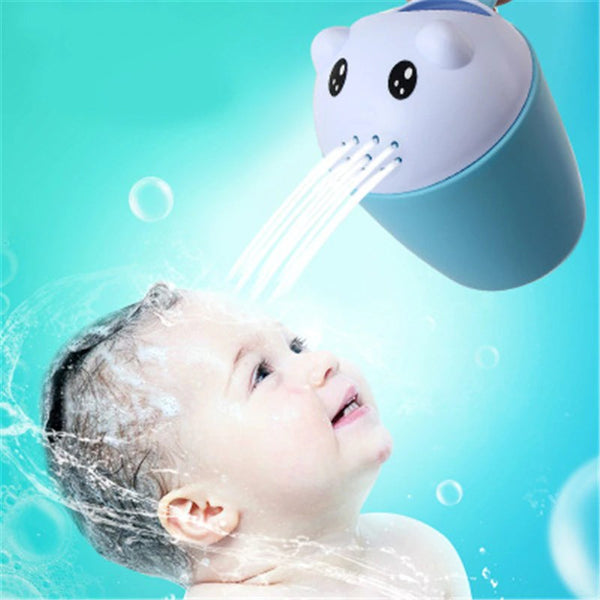 Cute Cartoon Bathing Shower Cup Blue