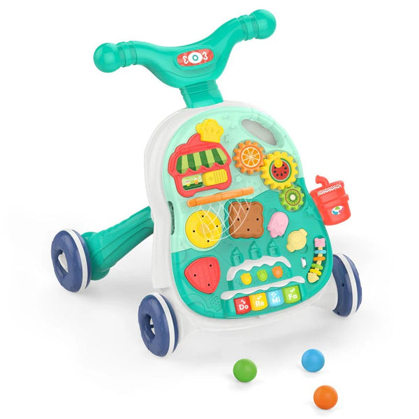 Huanger 2 in 1 Electronic Walker For Toddlers Music Entertainment and Activity