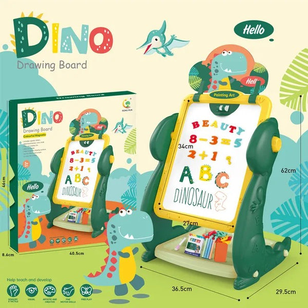 3-in-1 Easel (Black Board and White Board) – Dino