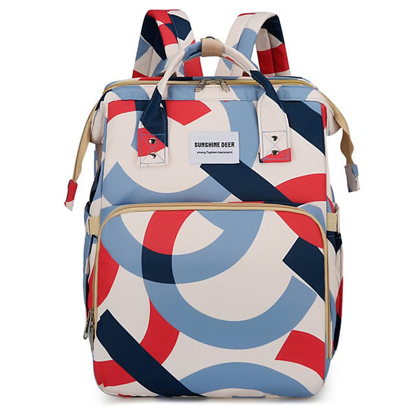 Semi Circle Baby Diaper Backpack Bag Waterproof Multicolor