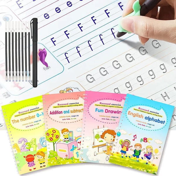 4 in 1 Sank Magic Reusable Writing Book with Pens & Refill