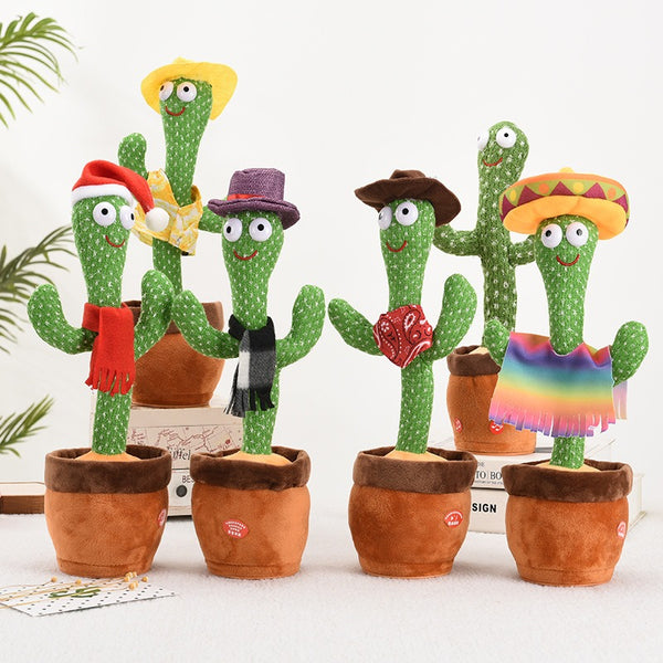 Dancing Cactus Toy (Chargeable, Sing, Repeat And Record With Lights)