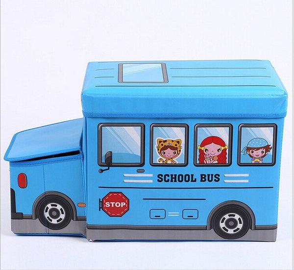 Bus Shape Storage Box (Blue) – School Van