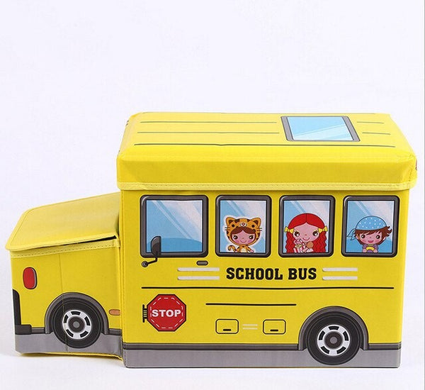 Bus Shape Storage Box (Yellow) – School Van