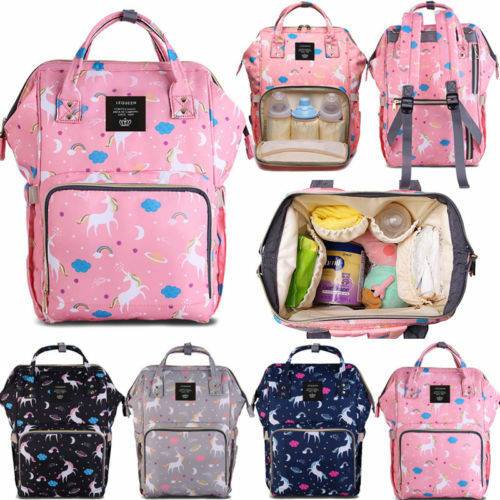 Unicorn Printed Diaper Backpack