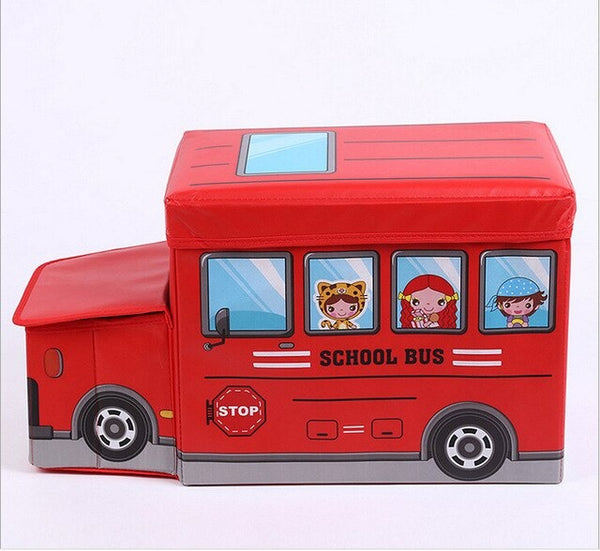 Bus Shape Storage Box (Red) – School Van