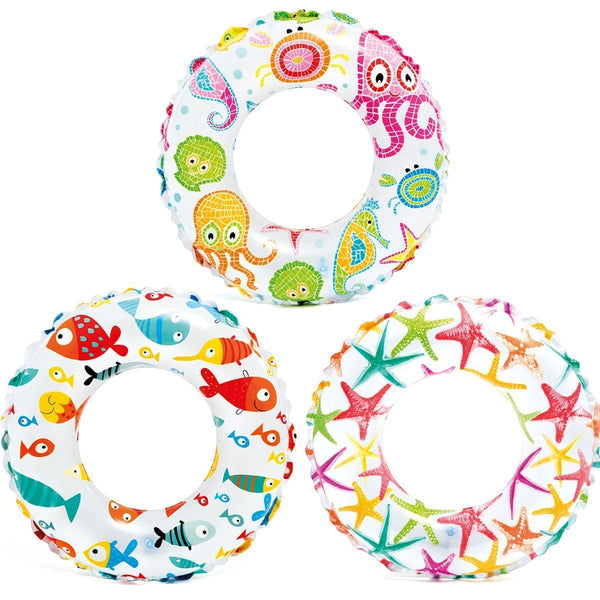 Intex 59241 Lively Print Swimming Pool Tube Ring (Random Design)