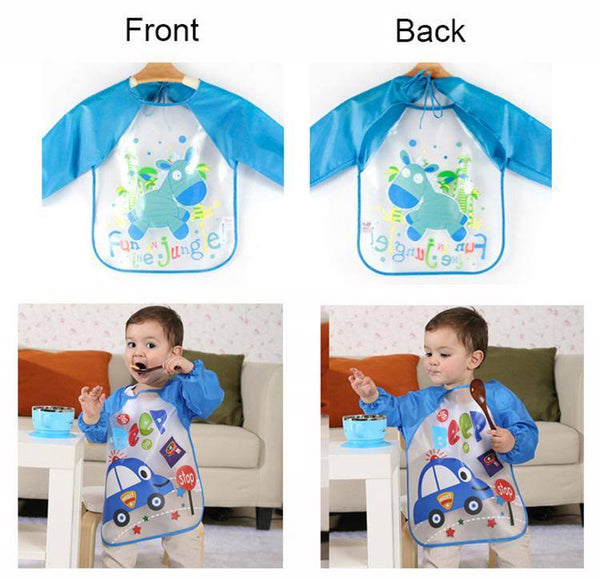 Baby Silicon Full Sleeves Apron Bibs