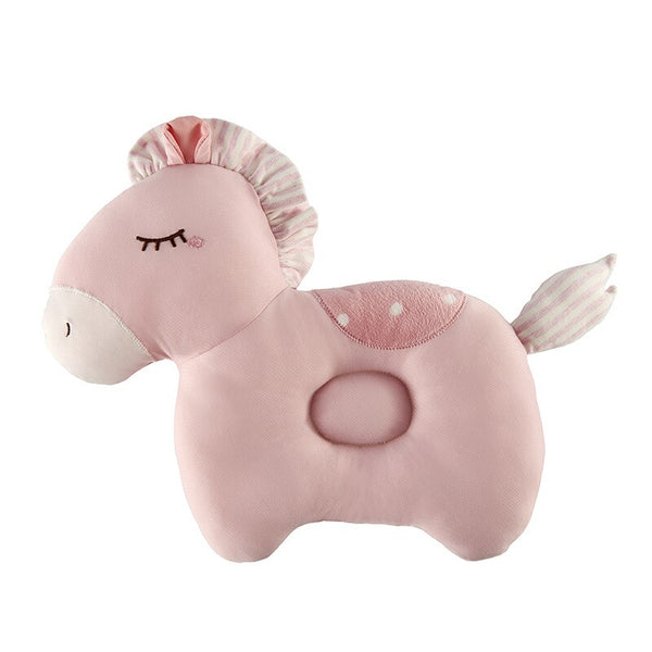 Baby Round Head Pillow - Horse - Pink