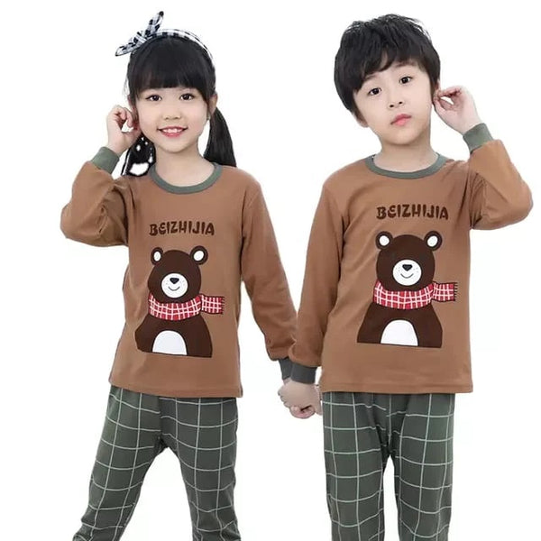 Brown Winter Kids Night Suit Baby &amp; Baba