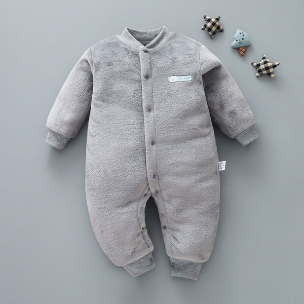 Cute Fleece Romper Jumper Grey