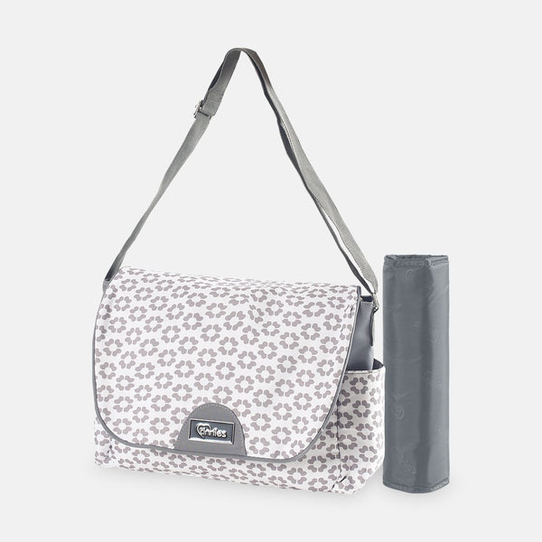 Baby Diaper Bag Grey Flower - T5001-C