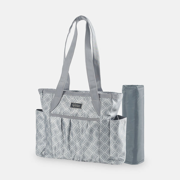 Baby Diaper Bag Grey Printed - T5004-B