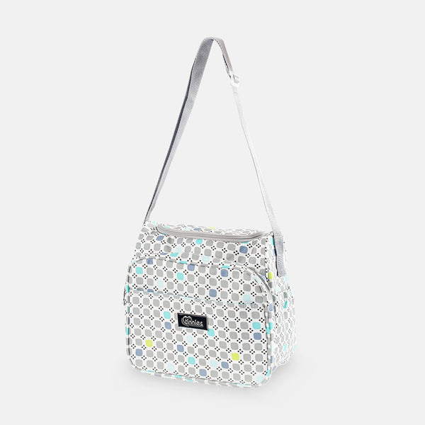 Baby Diaper Bag Printed Square Grey - T5007-C