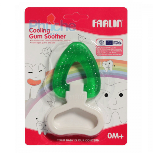 Farlin Cooling Gum Soother Triangle Design (Green) - BF-144