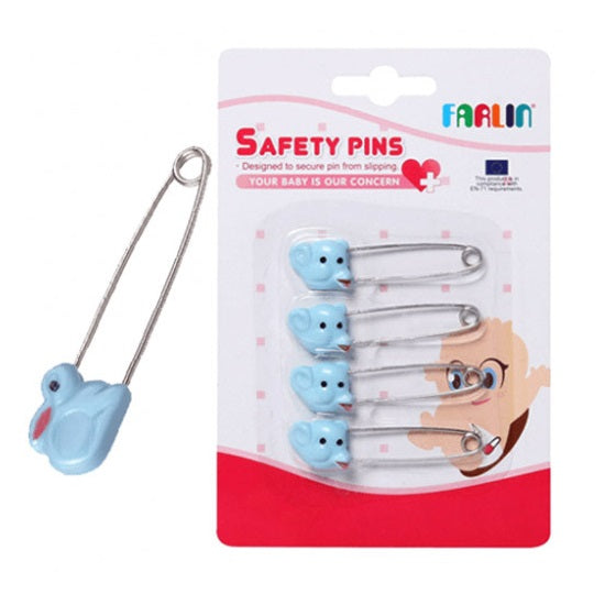 Farlin Four Animal Safety Pins Blue - BF-120