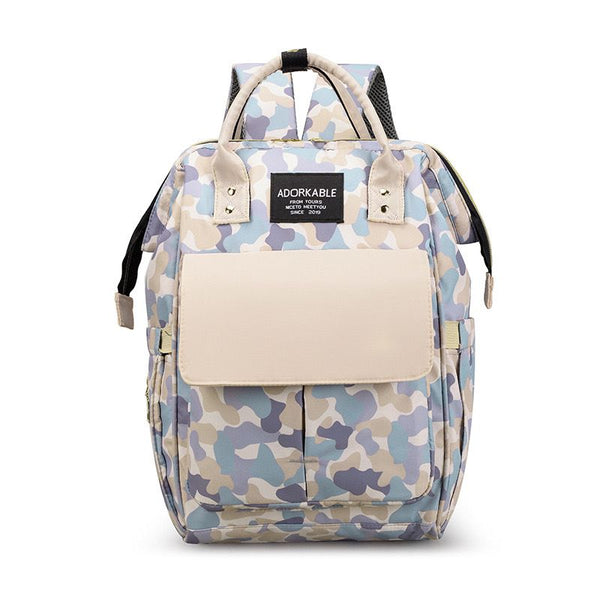 Fashion Mommy Maternity Diaper Bag Backpack - Camouflage Grey