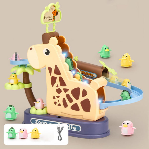 Giraffe Electric Climbing Slide Track Toy