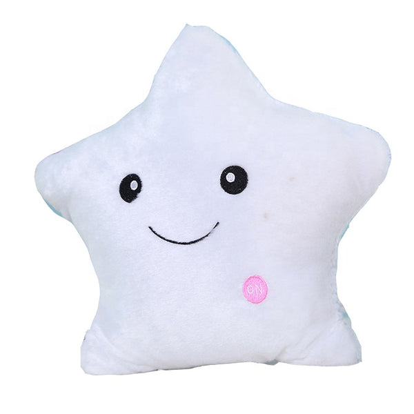 Soft Stuffed Plush Glowing Colorful Led Star Pillow