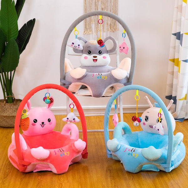 Baby Character Floor Seat With Toy Bar