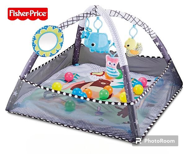 Infantes Activity Baby Play Gym Plus Ball Pit Grey