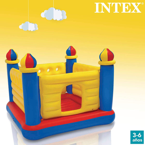 Intex Jump-O-Lene Castle Bouncer/ Jumping Castle (175 cm x 175 cm x 135 cm) - 48259