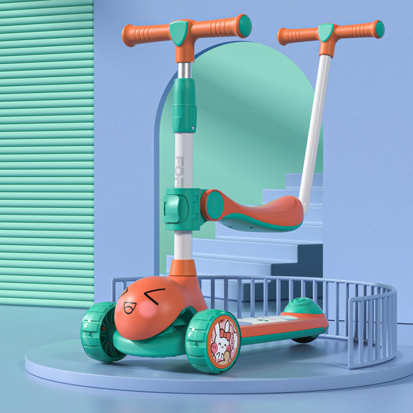 Kids Scooty With Light &amp; Music-Orange