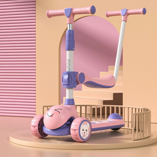 Kids Scooty With Light &amp; Music-Pink