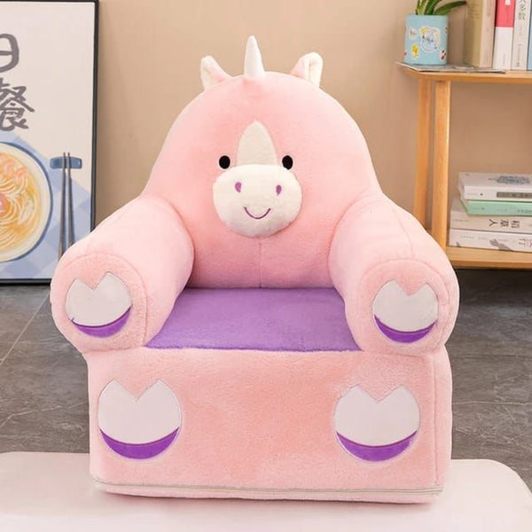 Kids Sweet Plush Couch Sofa Seat Pink