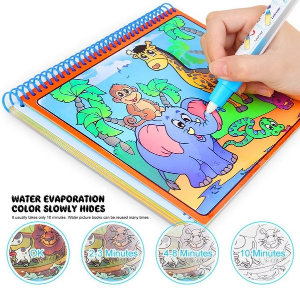 Reusable Magic Water Doodle Coloring/Painting Drawing Book