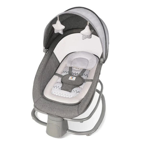 Mastela 4in1 Round Shaped Electronic Baby Swing - Grey - 8112