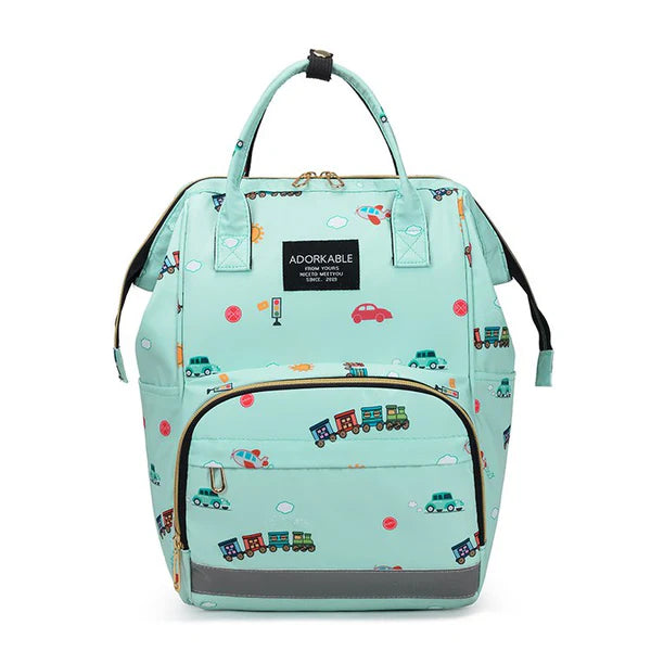 Mother Diaper Backpack Printed Green