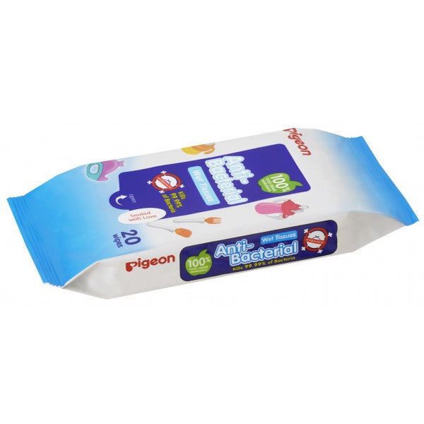 Pigeon Anti-Bacterial Wet Tissue, 20 S - P26350