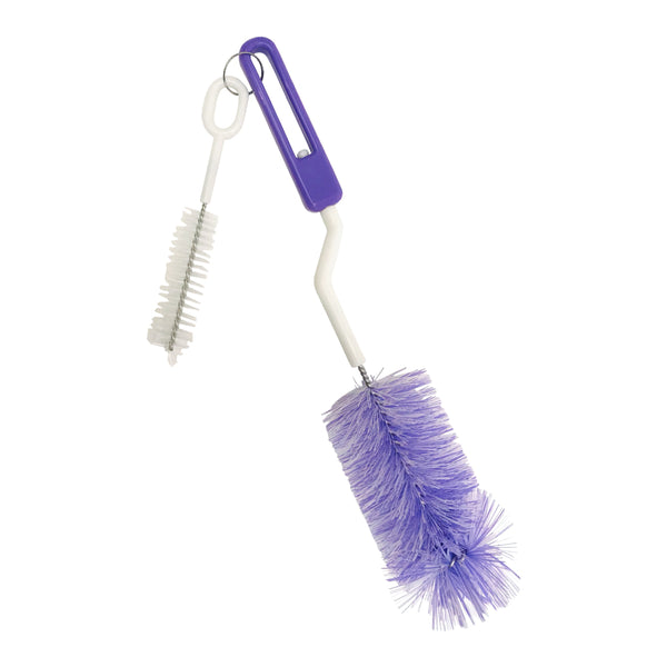 Pigeon Nylon Bottle &amp; Npl Brush (Purple White) - E532