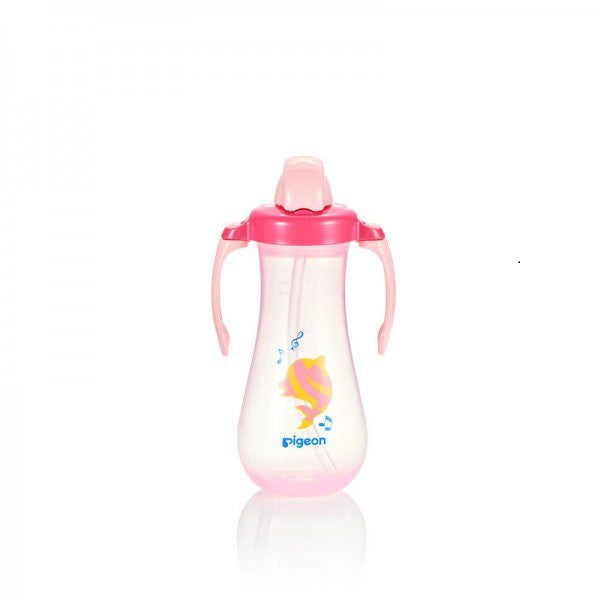 Pigeon Tall Straw Bottle Pink-D78088