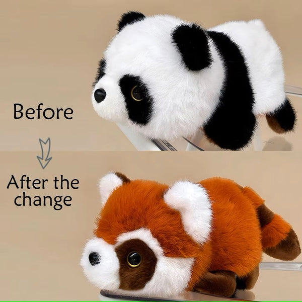 Reversible Stuffed Animal Plush Fox to Panda