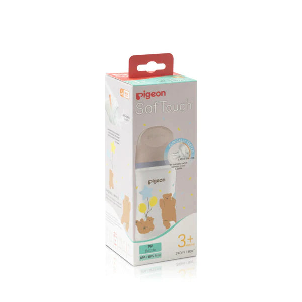 Softouch 3 WN Feeder PP 240ML Bear - A79459