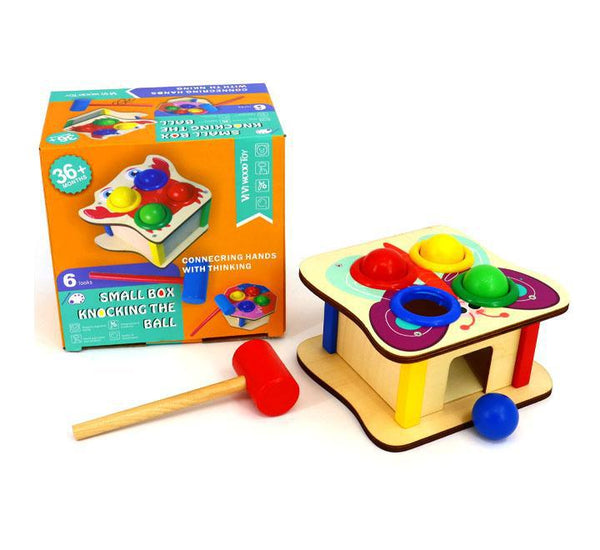 Box Knocking The Ball Baby Toy Concerning Hands With Thinking