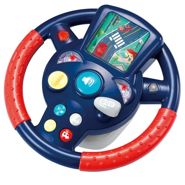 Steering Wheel Driving Simulator With Sound and Light Effects