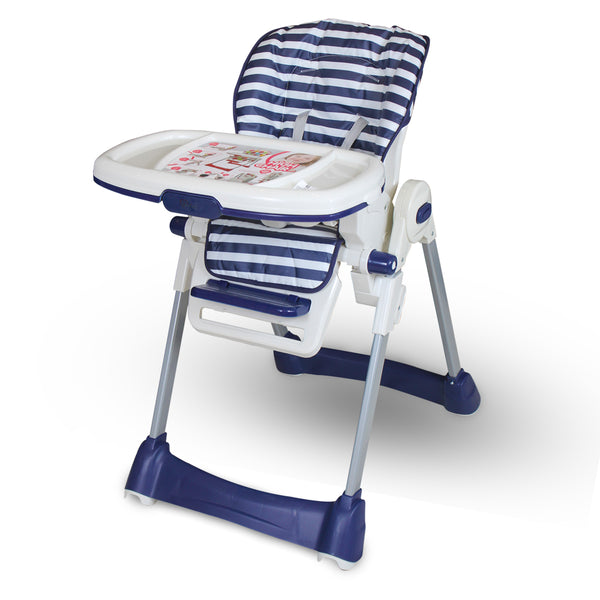 Tinnies Baby Adjustable High Chair (Blue Strips) - BG-89