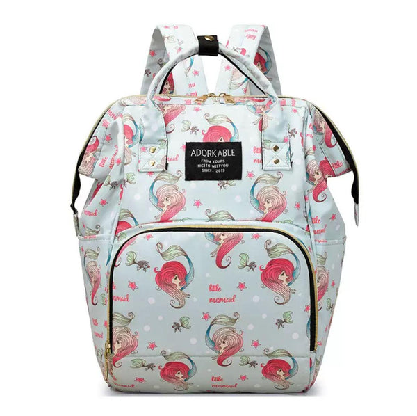 Water Proof Travel Diaper Bag Pack Mermaid