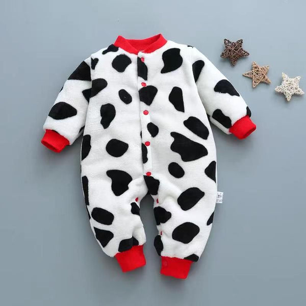 Cute Fleece Rompers Jumper Cow