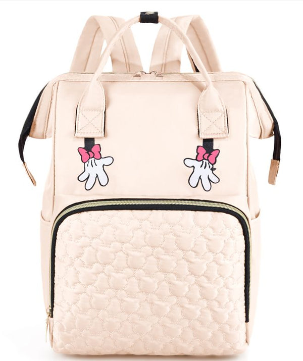 Hand Print Fashion Mummy Maternity Diaper Bag - Offwhite