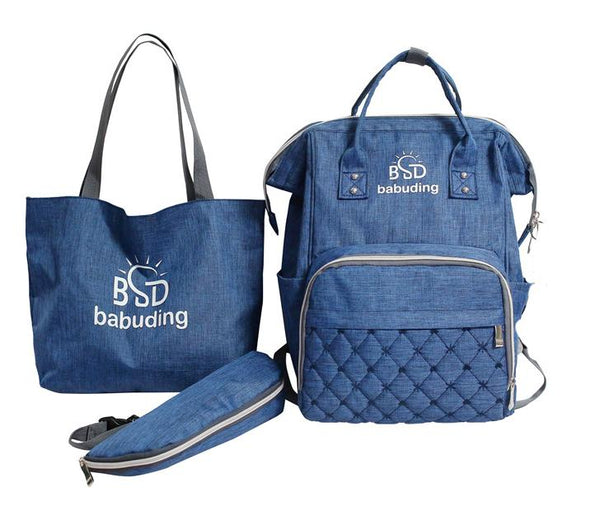 3 in 1 Beautiful Baby Diaper Bag - Blue