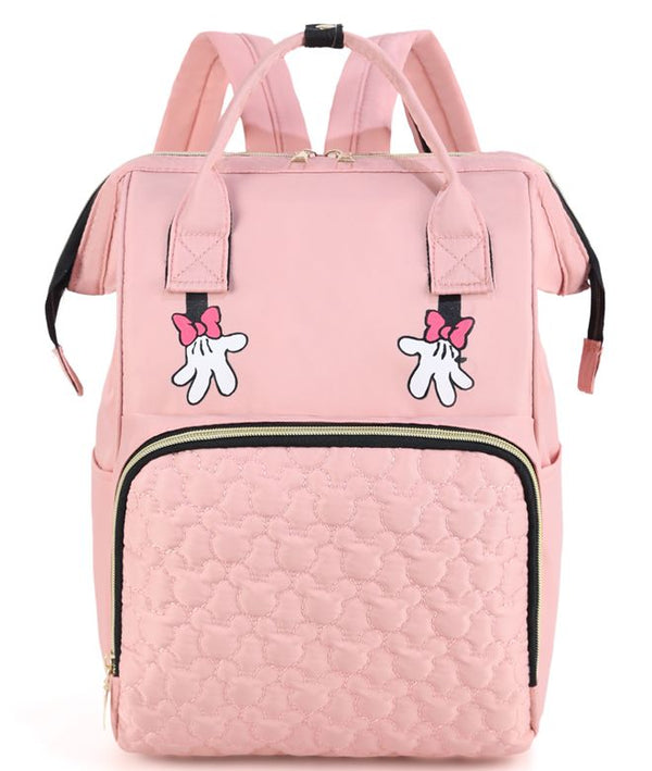 Hand Print Fashion Mummy Maternity Diaper Bag - Peach