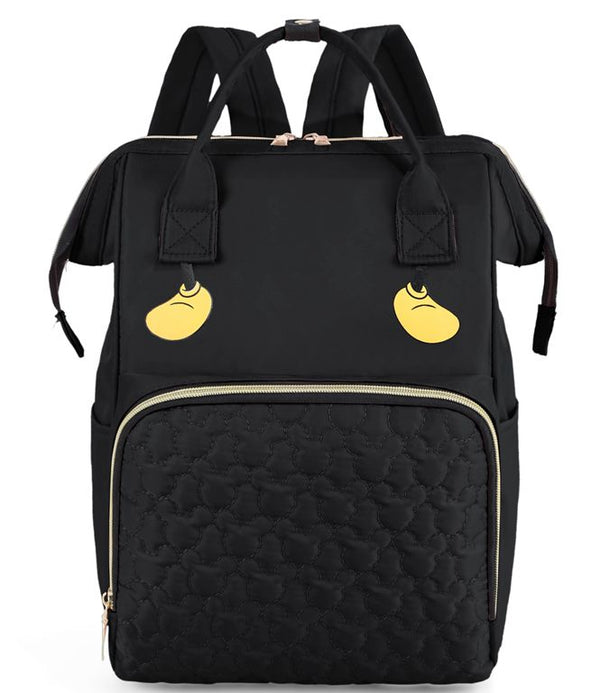 Shoe Print Fashion Mummy Maternity Diaper Bag - Black