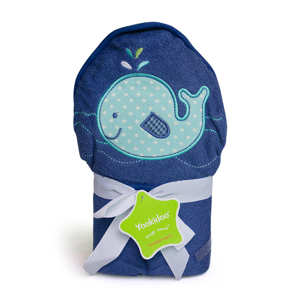 Yookidoo Hooded Bath Towel Blue Whale