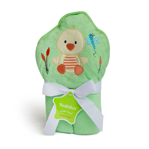 Yookidoo Hooded Bath Towel Green Duck