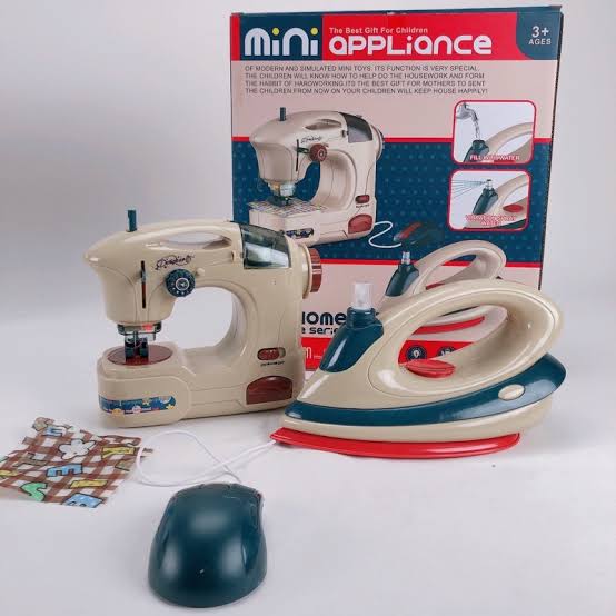 Mini Appliance Iron And Sewing Set